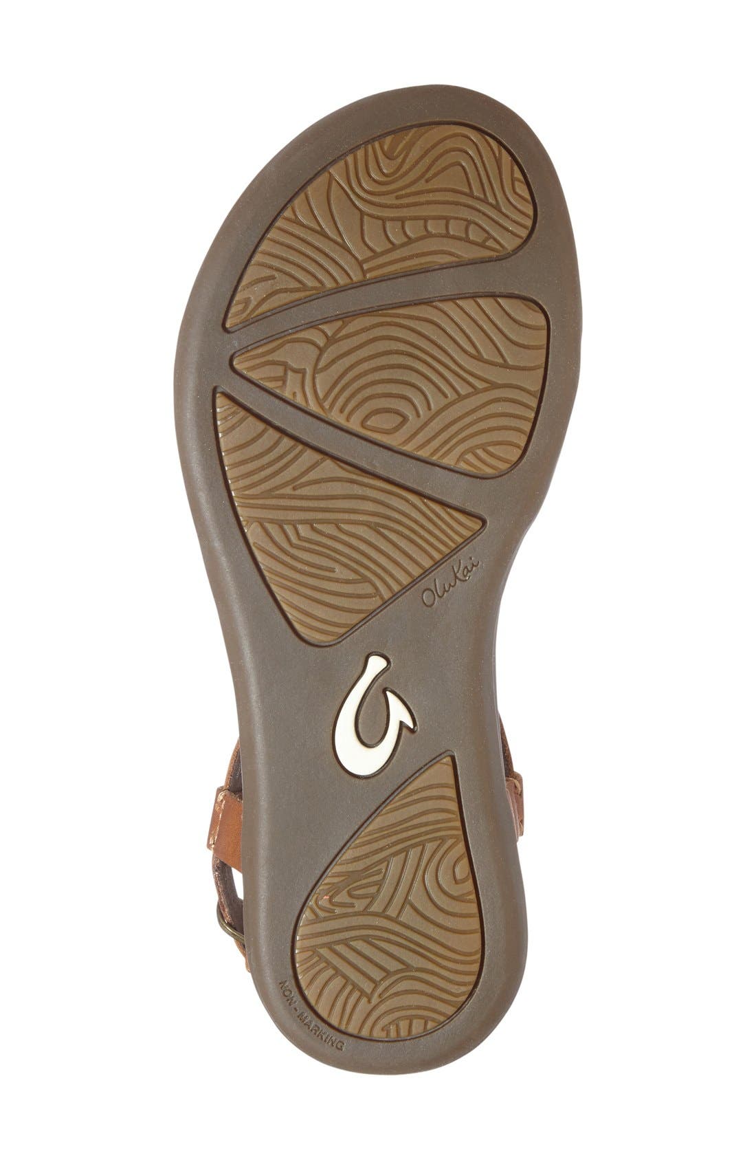 'Upena' Flat Sandal, Alternate, color, MUSTARD/BU