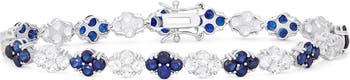 FZN Sterling Silver Created Sapphire Bracelet | Nordstromrack