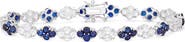 FZN Sterling Silver Created Sapphire Bracelet