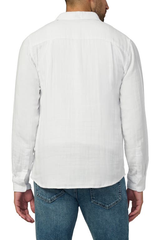 Joe's Cedric Cotton Gauze Button-up Shirt In Optic White