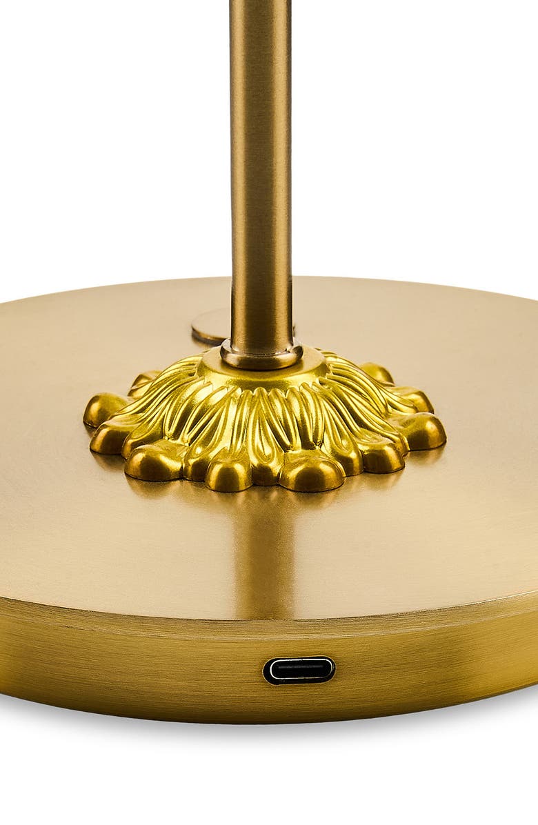 MACKENZIE CHILDS Mocha Check LED Rechargeable Dome Table Lamp, Alternate, color, Mocha