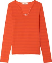 Zadig & Voltaire Tunisien Voltaire Stripe Top