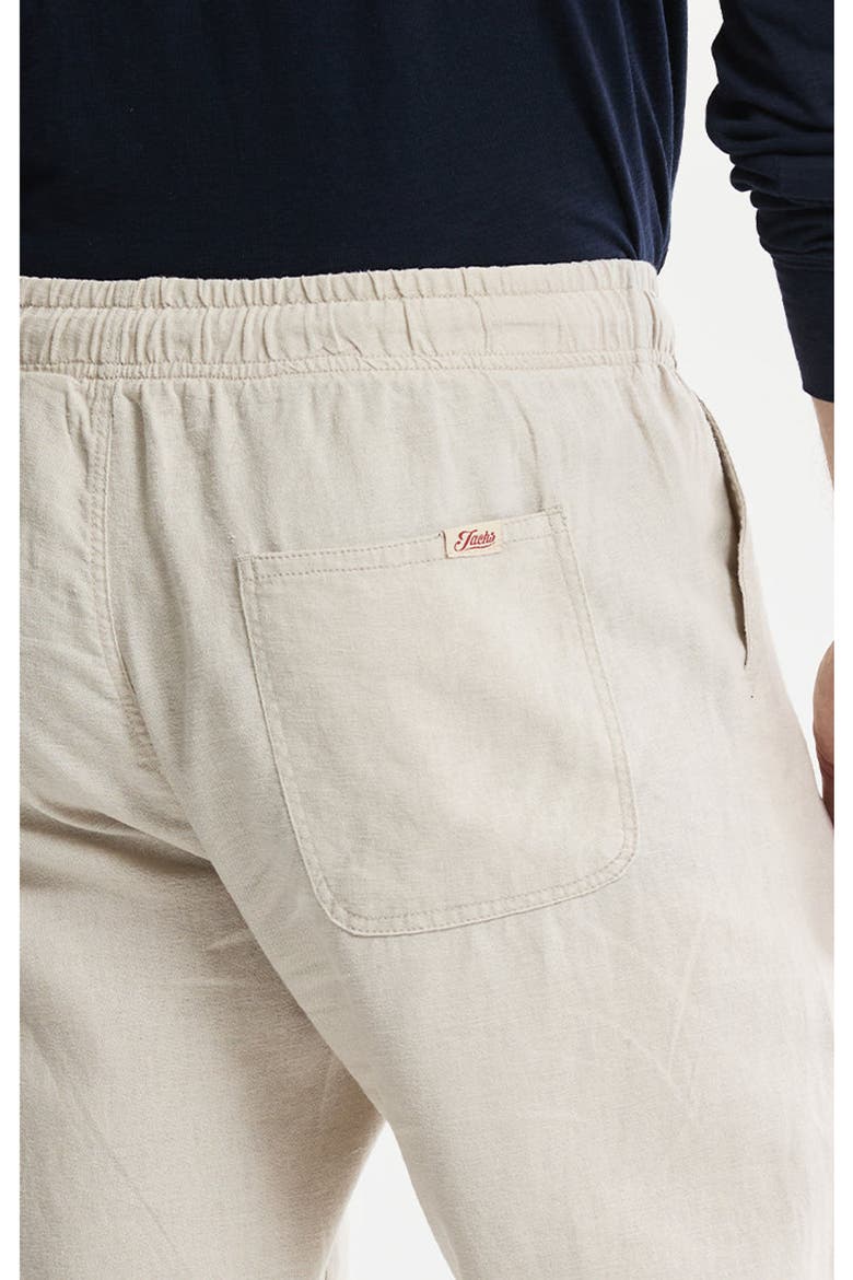 Linen Blend Drawstring Pants, Alternate, color, Stone