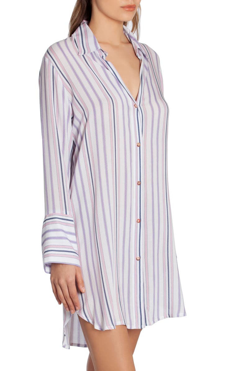 Midnight Bakery Stripe Sleep Shirt, Alternate, color, 