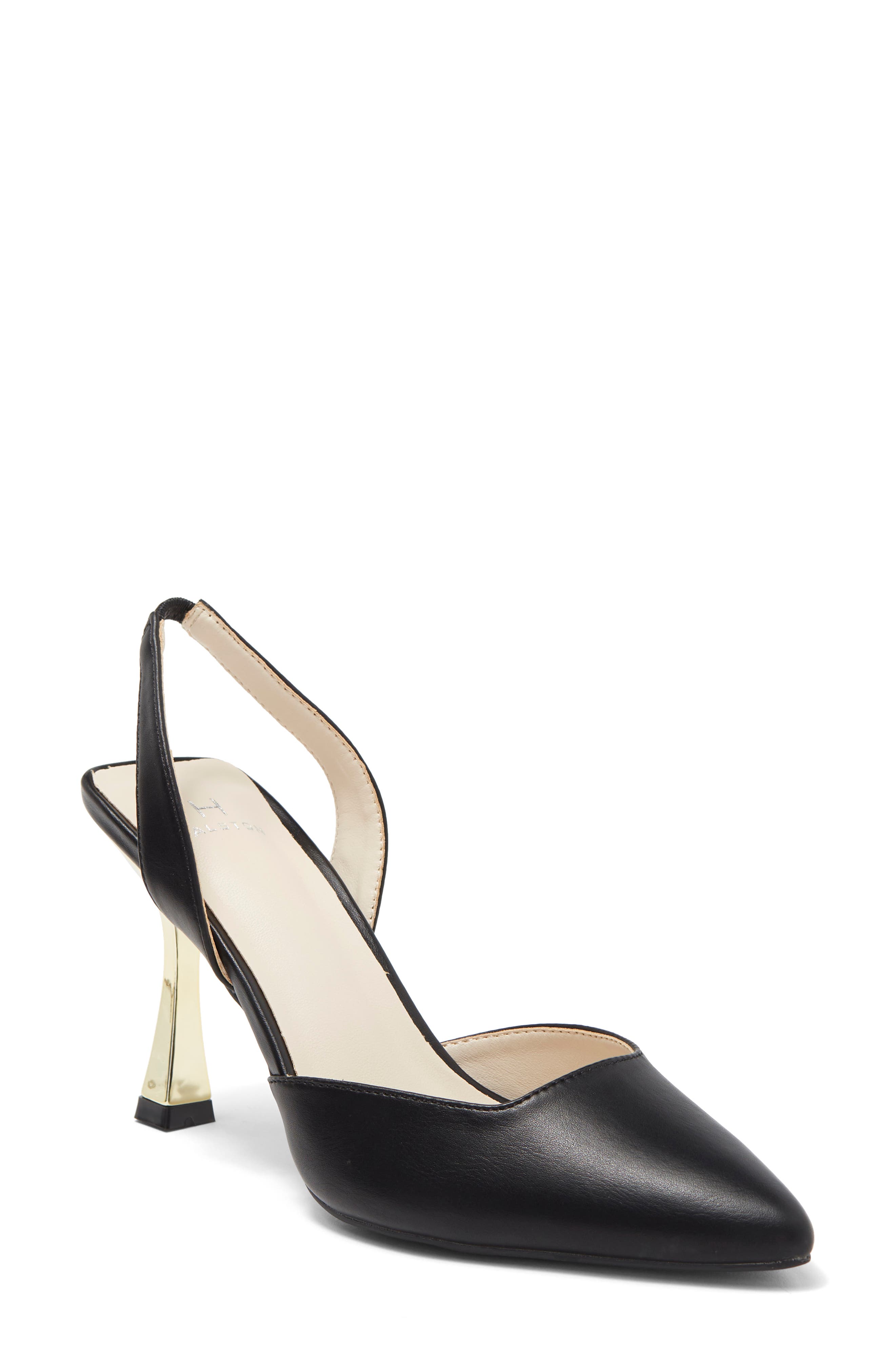 H HALSTON Gala Metallic Heel Slingback Pump, Main, color, 