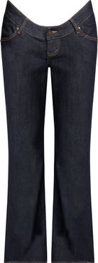 LIONESS Cocoon Dipped Low Rise Straight Leg Jeans