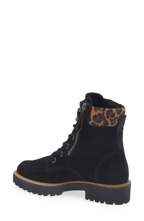Paul Green Duke Leather Lace-up Boot In Black