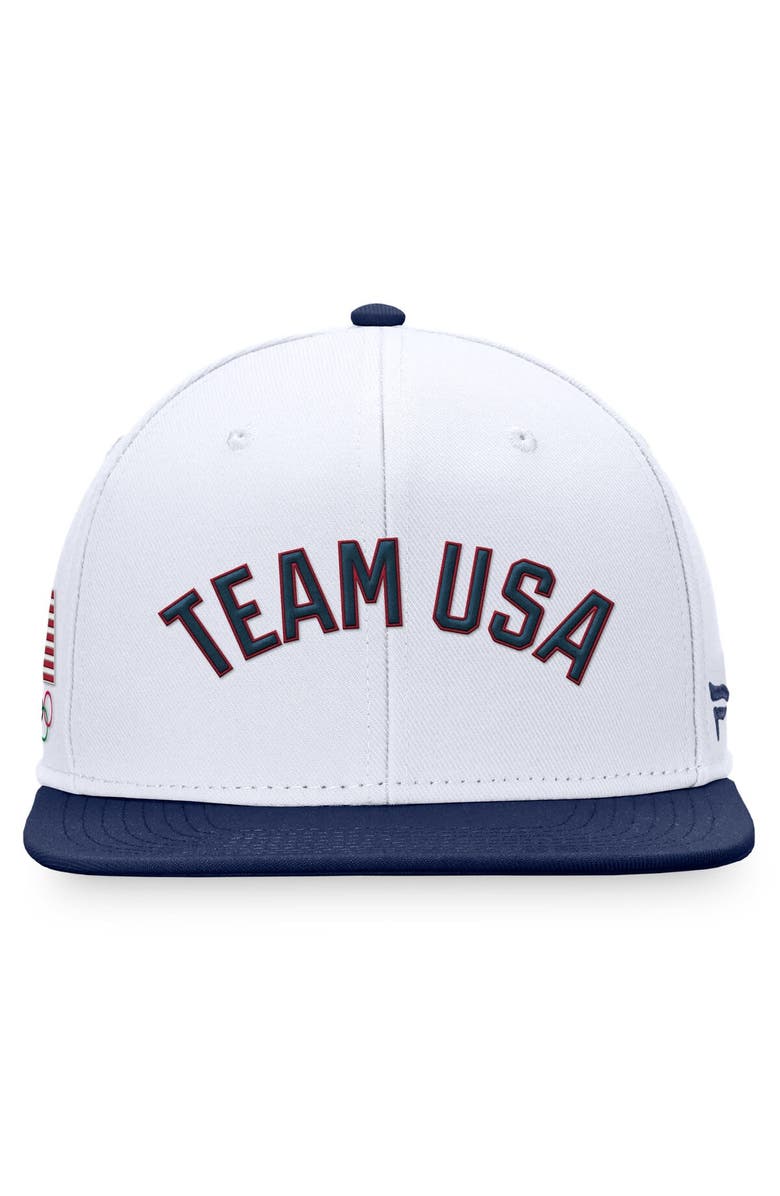 FANATICS Men's Fanatics Branded White/Navy Team USA Snapback Hat, Alternate, color, 