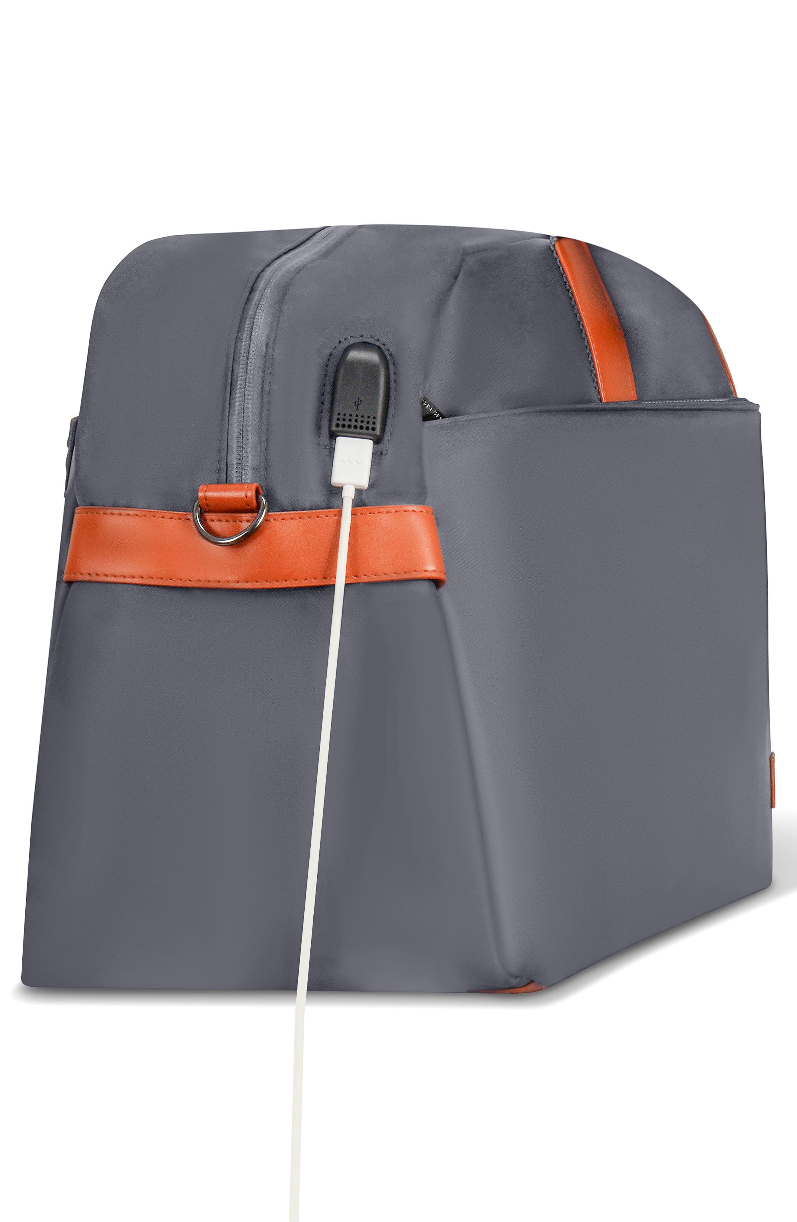 CHAMPS Water Resistant Nylon Duffle Bag, Alternate, color, Grey