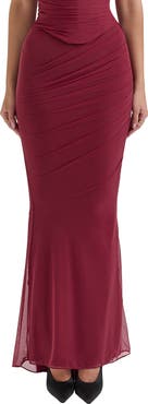 HOUSE OF CB Cassidy Ruched Maxi Skirt