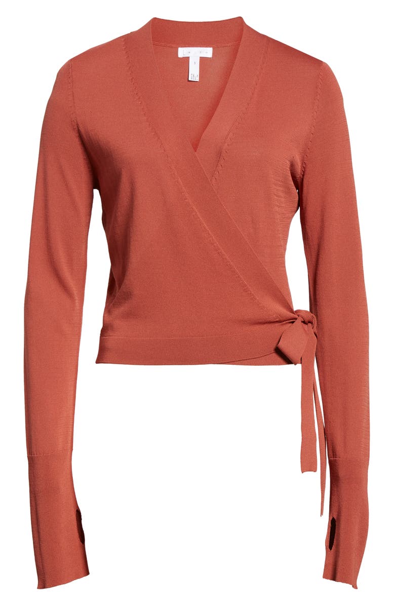 Leith Ballet Wrap Sweater, Alternate, color,