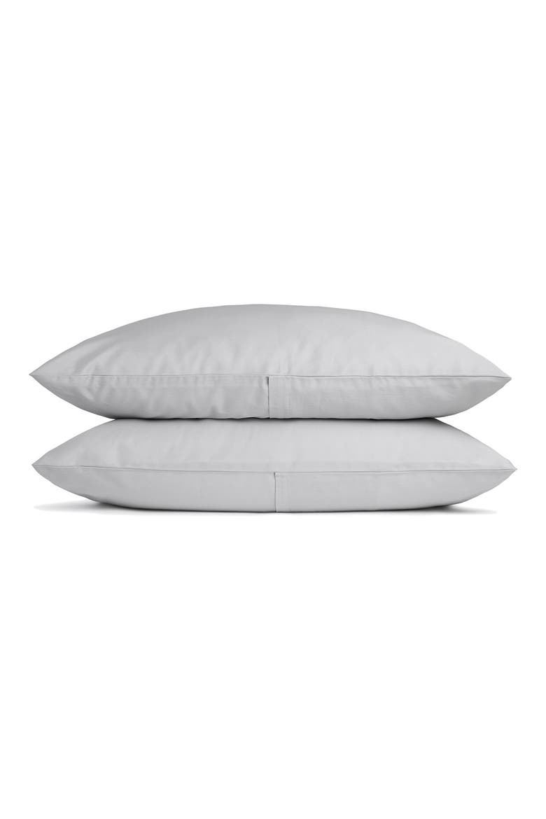 Set of 2 Sateen Pillowcases, Main, color, LIGHT GREY
