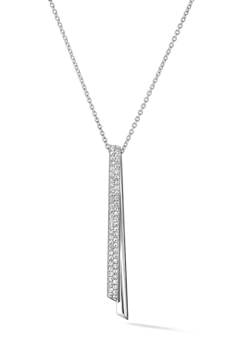 HEARTS ON FIRE INSIDE/OUT 18K Gold Diamond Flip Drop Pendant Necklace, 0.35ct., Main, color, White Gold