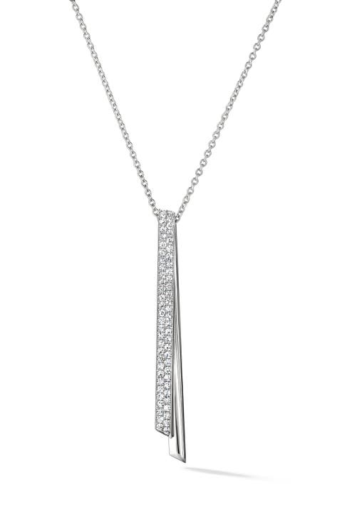 INSIDE/OUT 18K Gold Diamond Flip Drop Pendant Necklace, 0.35ct.