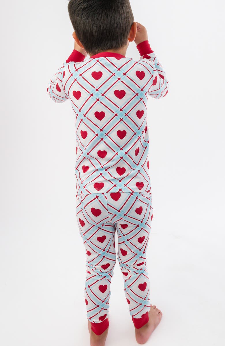 RuggedButts Kids' Blue Sweetheart Print Two-Piece Pajamas, Alternate, color, Blue