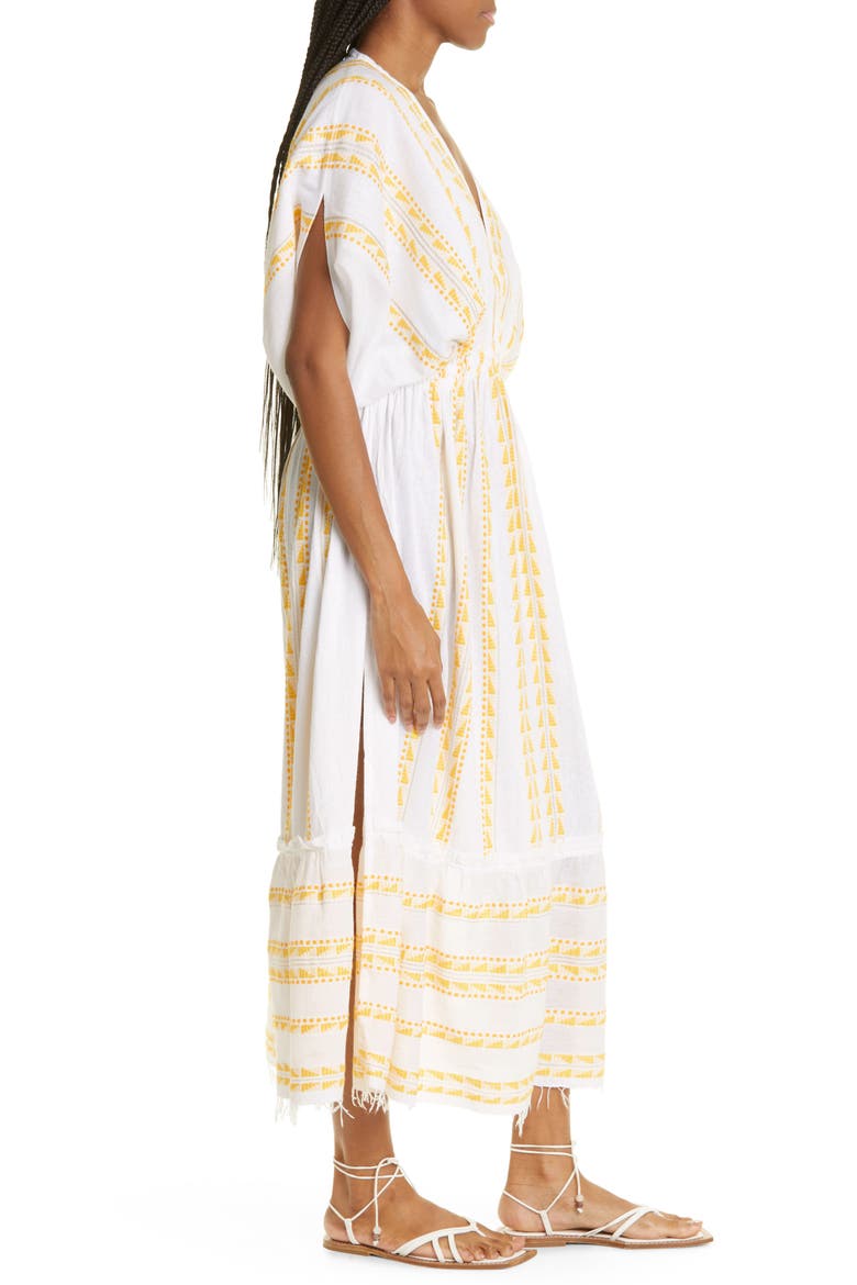 Abeba Plunge Neck Cover-Up Maxi Dress, Alternate, color, SUNSHINE YELLOW