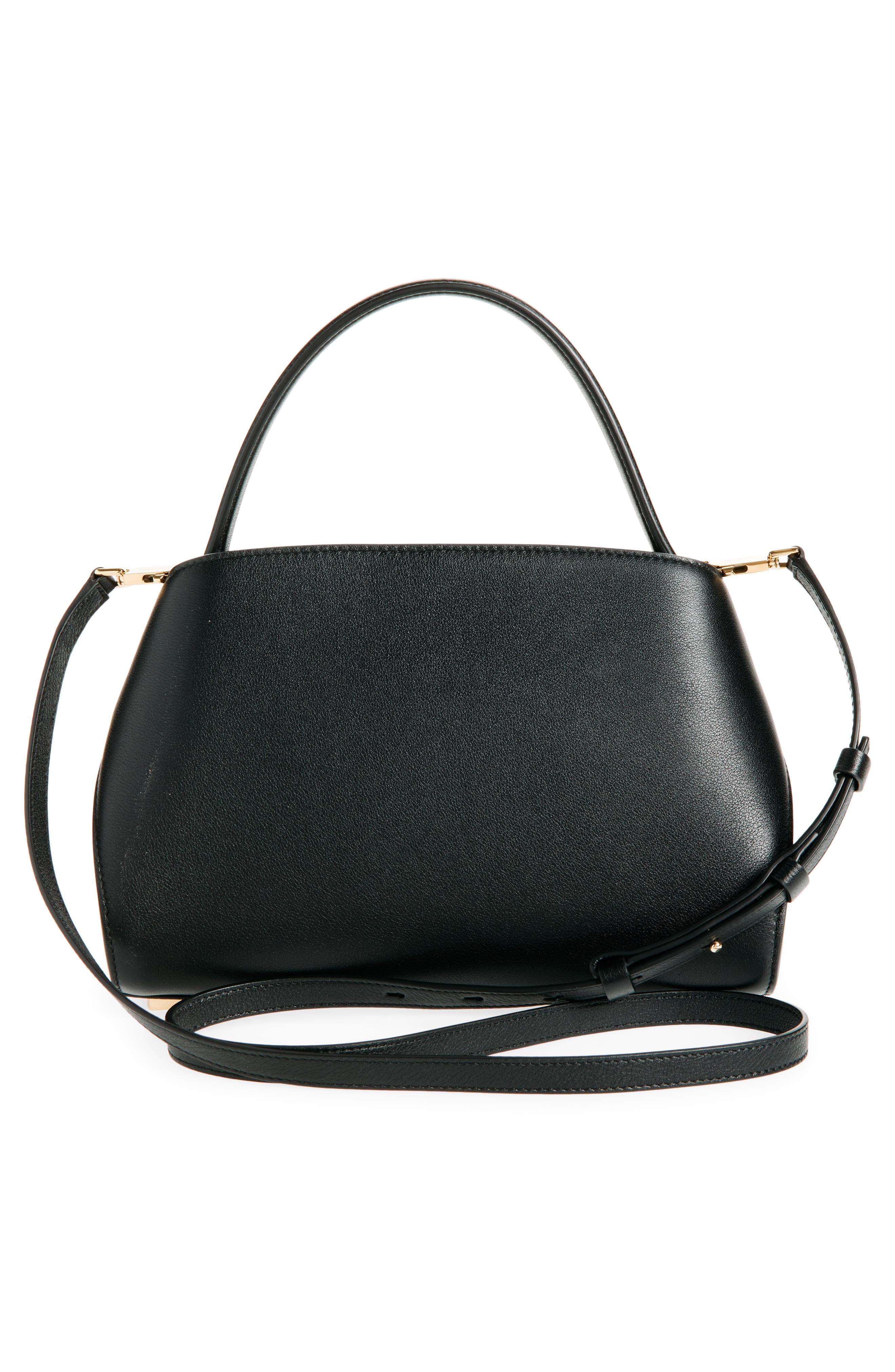 FERRAGAMO Extra Small Hug Leather Top Handle Bag, Alternate, color, Nero Borgogna