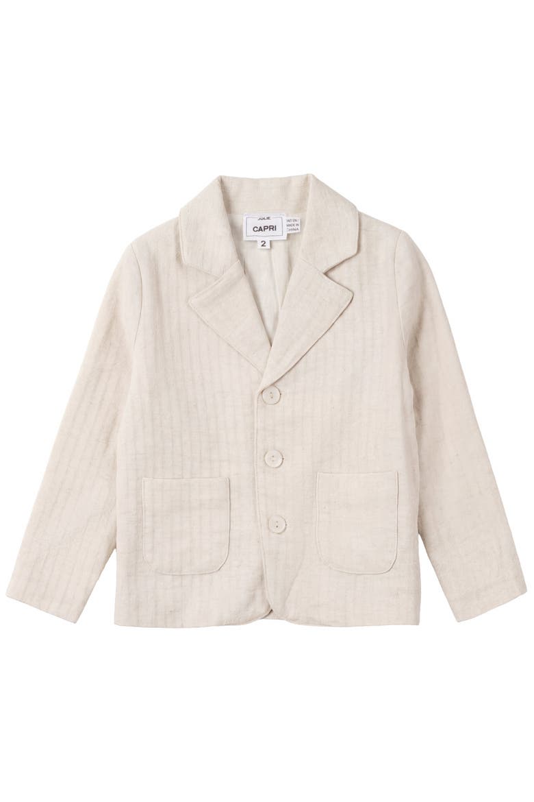 Boys Linen-Blend Blazer - Beige, Alternate, color, Linen