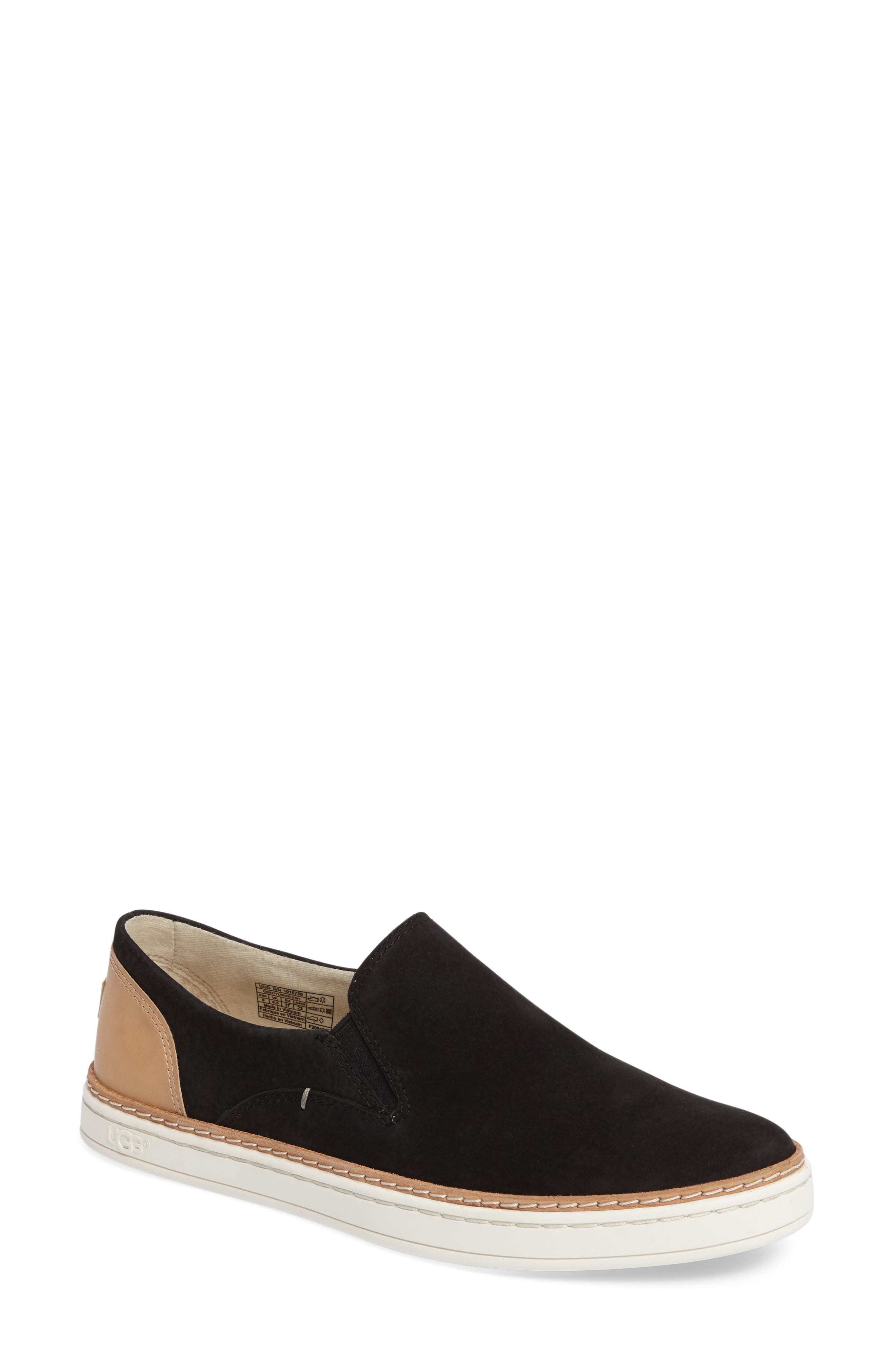 Adley Sneaker, Main, color, BLACK NUBUCK LEATHER