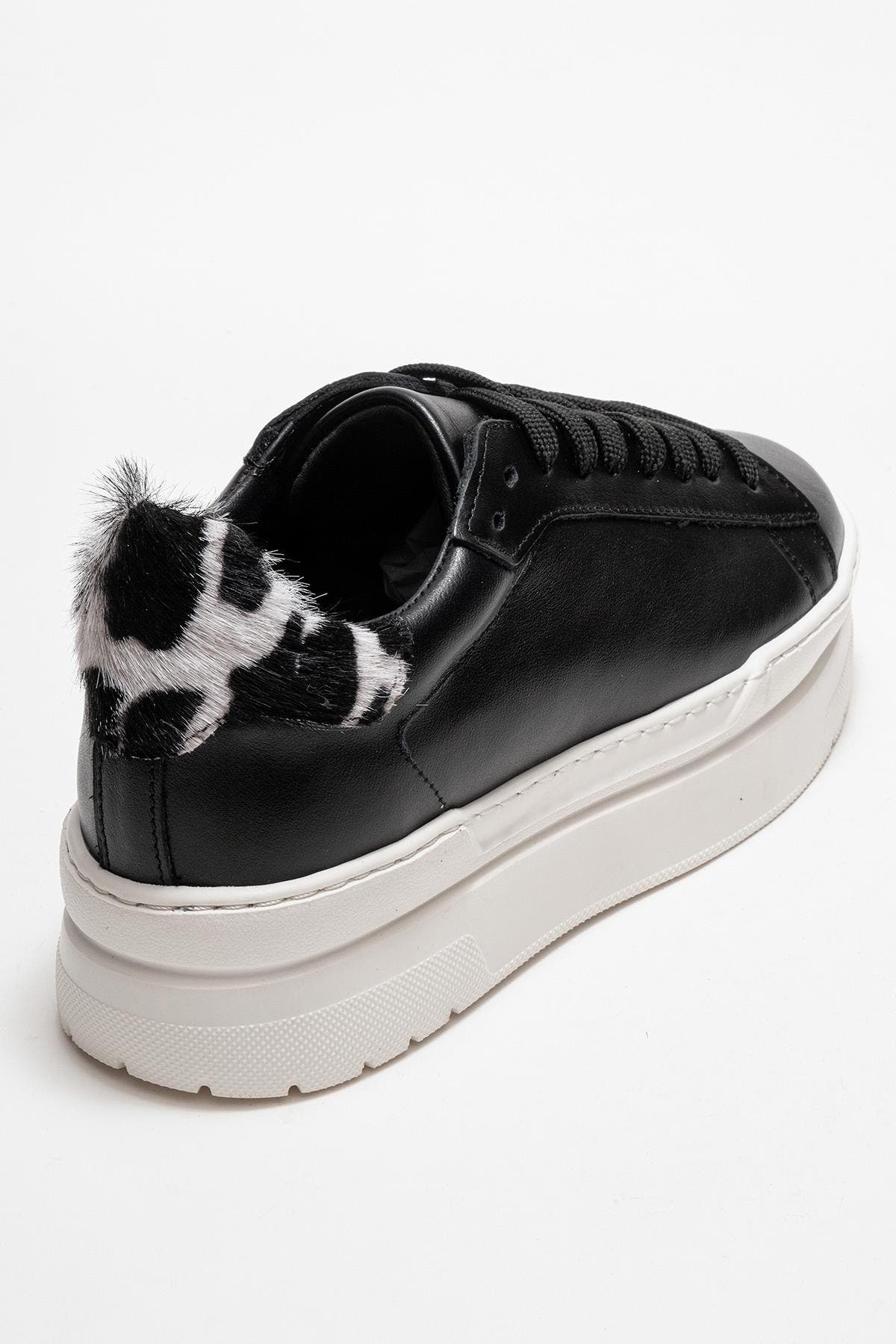 Forever & Always Shoes Anabel Leather Platform Sneakers, Alternate, color, Black Leather