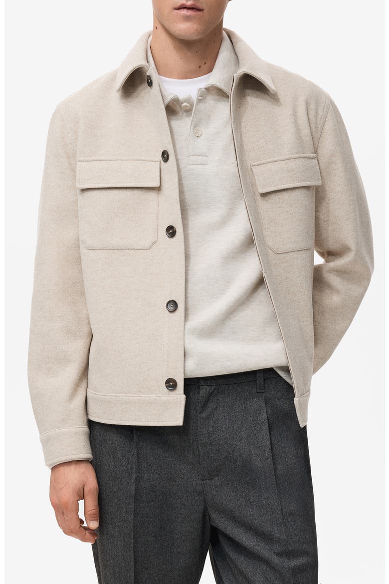 Flannel Pocket Overshirt, Main, color, SAND