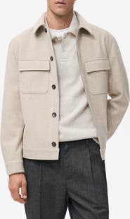 MANGO Flannel Pocket Overshirt
