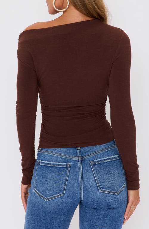 Vici Collection Belle Off The Shoulder Long Sleeve Jersey Top In Animal Print
