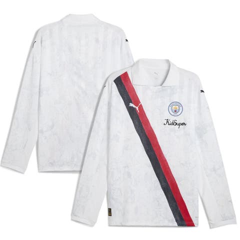 Men's Puma x KidSuper White Manchester City 2025 FIFA Club World Cup Retro Long Sleeve T-Shirt