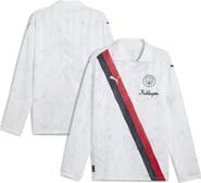 PUMA Men's Puma x KidSuper White Manchester City 2025 FIFA Club World Cup Retro Long Sleeve T-Shirt