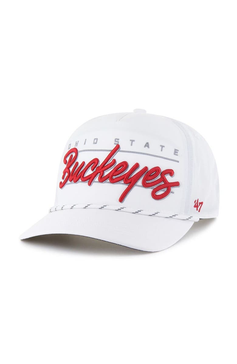 '47 Men's '47 White Ohio State Buckeyes Condor Hitch brrr° Adjustable Hat, Main, color, 