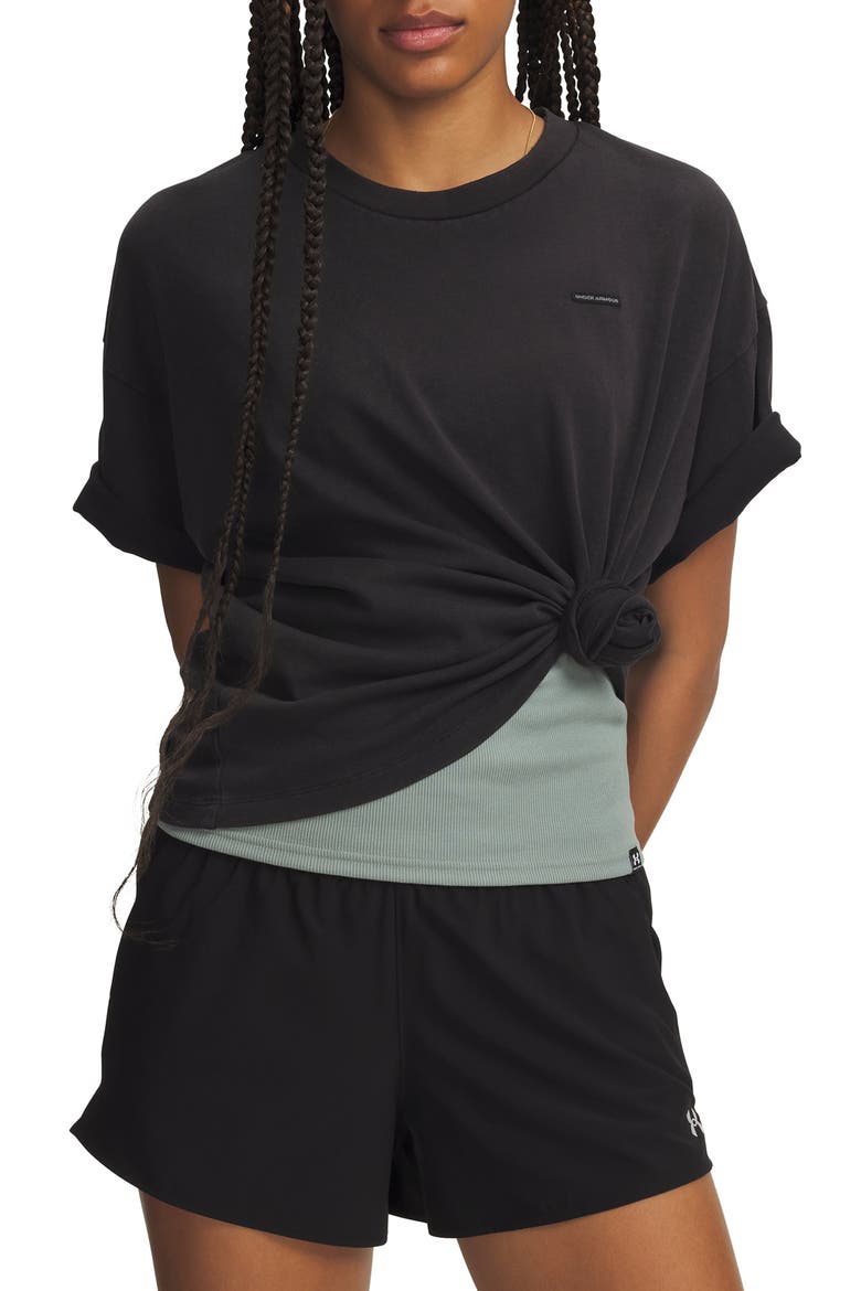 Boxy Wordmark T-Shirt, Main, color, 001 BLACK