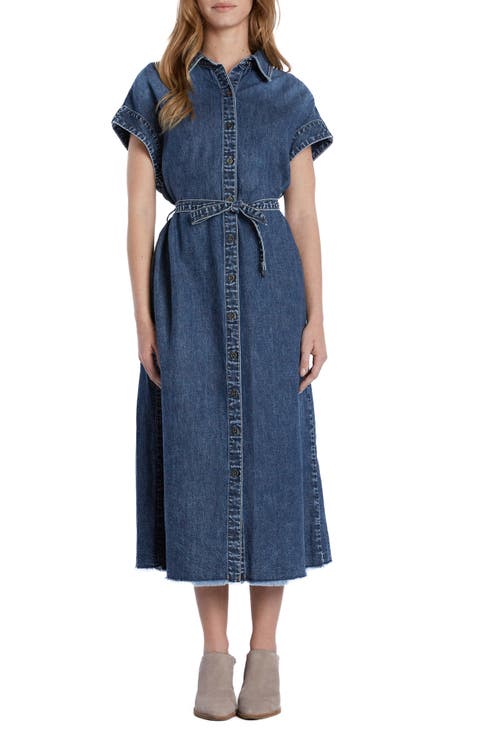 Weekend Belted Denim Shirtdress