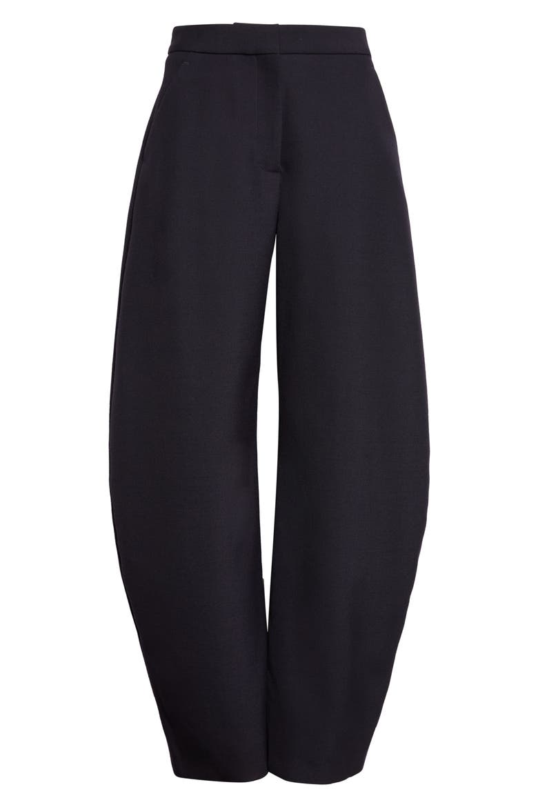 Round Tailored Wool Barrel Leg Pants, Main, color, MINUIT