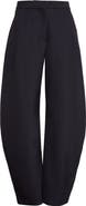Alaïa Round Tailored Wool Barrel Leg Pants