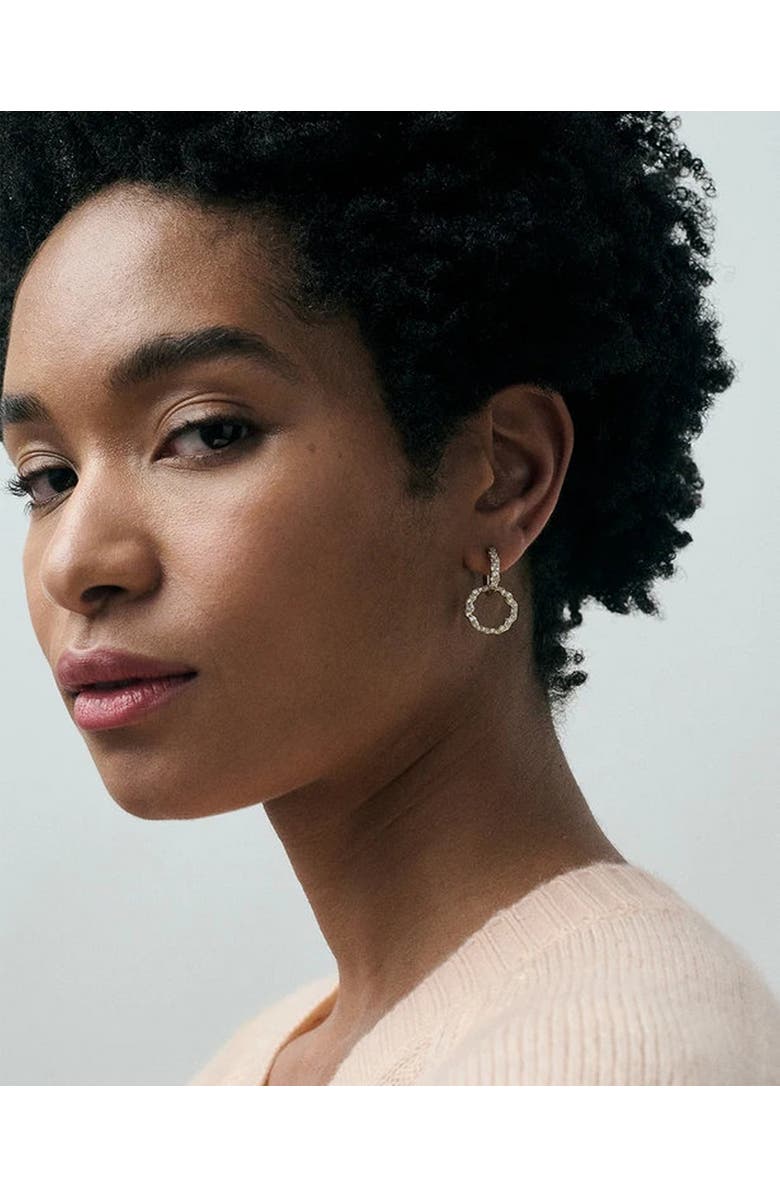 Astley Clarke Solid Gold Asteri Lab Grown Diamond Hoop Earrings, Alternate, color, Gold