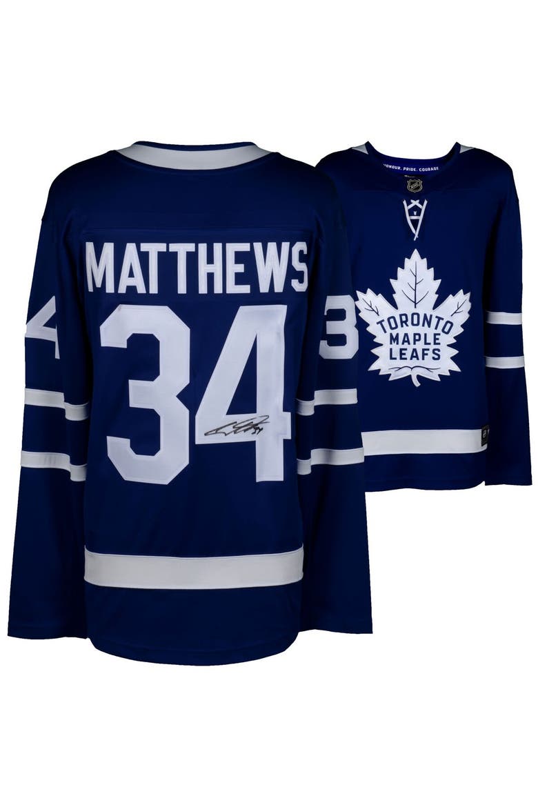 Auston Matthews Toronto Maple Leafs Autographed Blue Fanatics Breakaway Jersey, Main, color, Blue