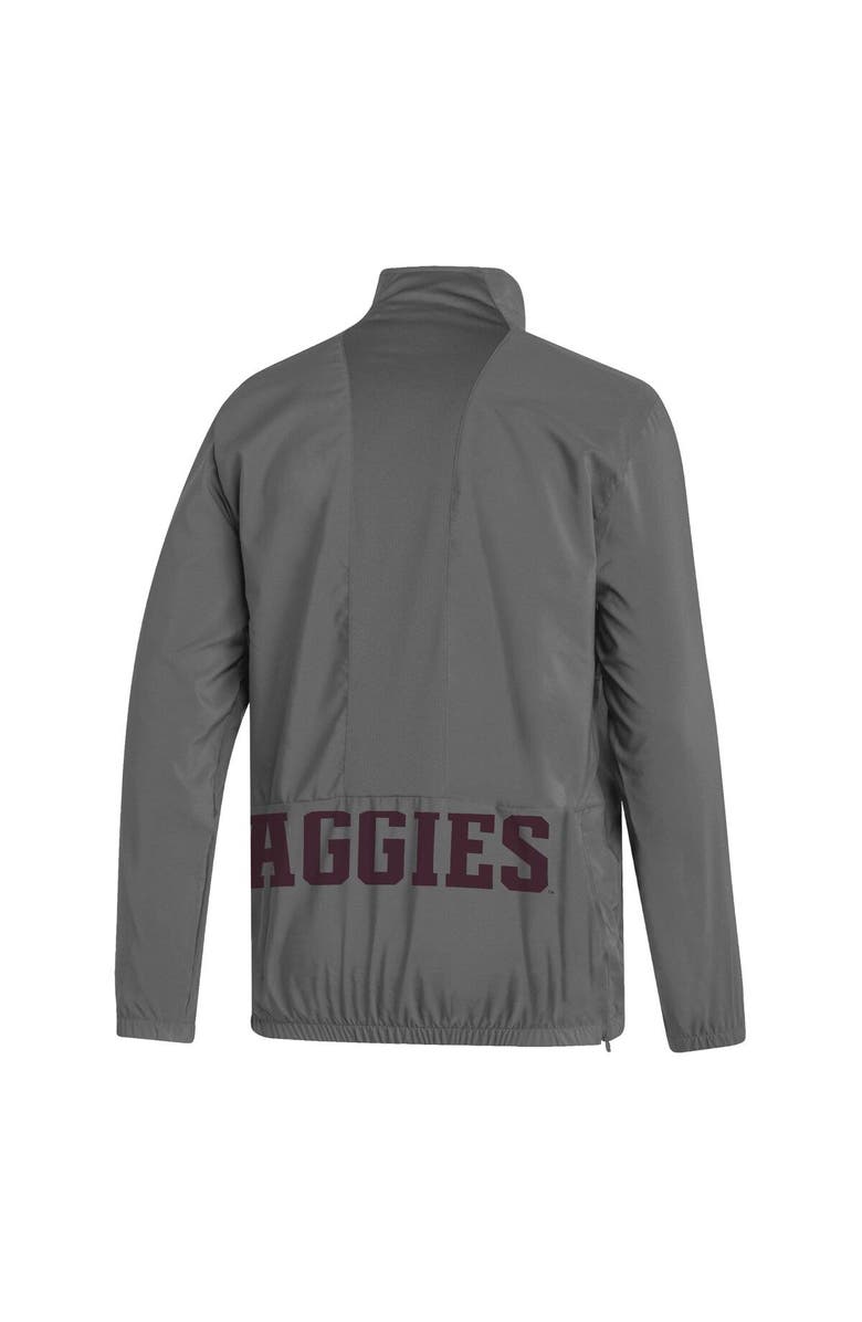 adidas Men's adidas Gray Texas A&M Aggies AEROREADY Half-Zip Jacket, Alternate, color, Gray
