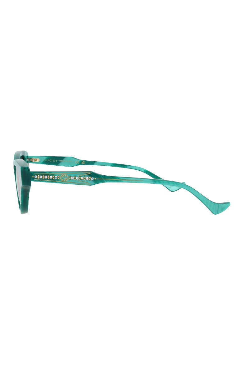 51mm Cat Eye Sunglasses, Alternate, color, GREEN GREEN VIOLET