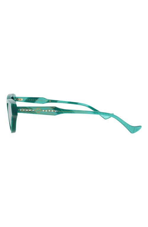 Gucci 51mm Cat Eye Sunglasses In Green