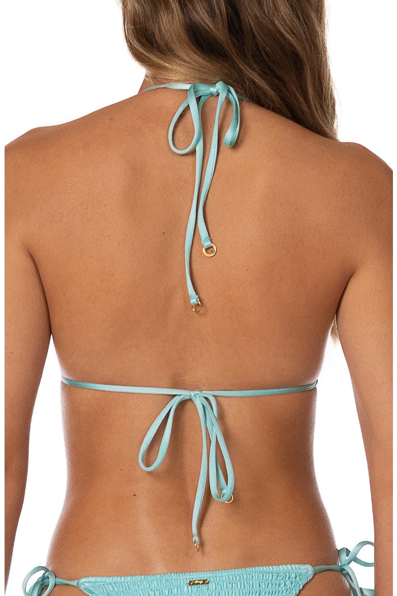 Indigo Veil Balmy Smocked Bikini Top, Alternate, color, LIGHT/ PASTEL BLUE