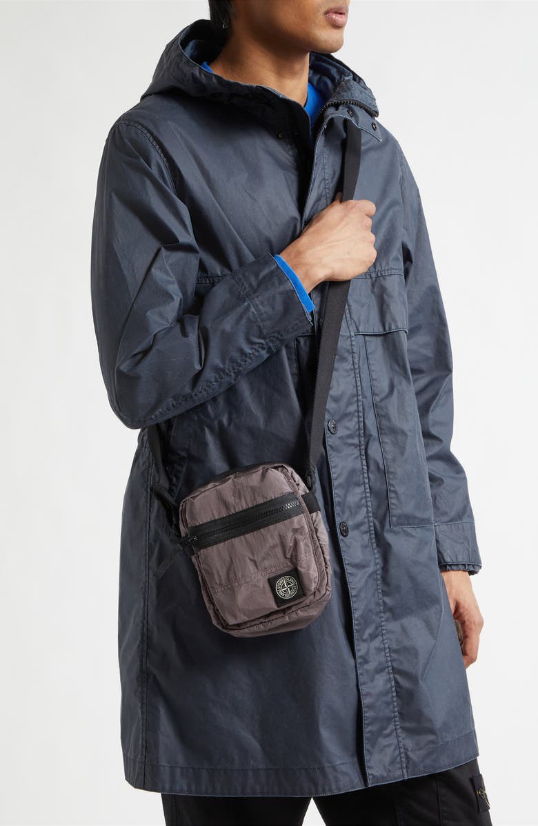 Stone Island Nylon Crossbody Bag, Alternate, color, Purple Grey