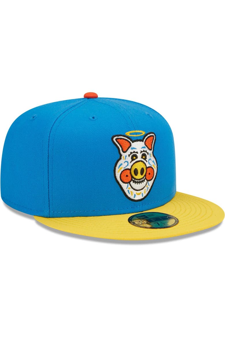 Men's New Era Royal/Yellow Santos de San Pablo Copa De La Diversion 59FIFTY Fitted Hat, Alternate, color, Royal
