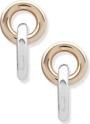 Lauren Ralph Lauren Two-Tone Link Drop Earrings