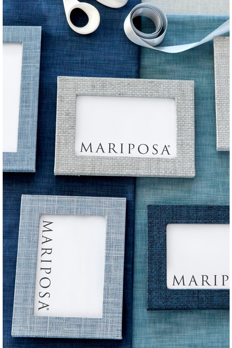 Faux Grasscloth Picture Frame, Alternate, color, BLUE