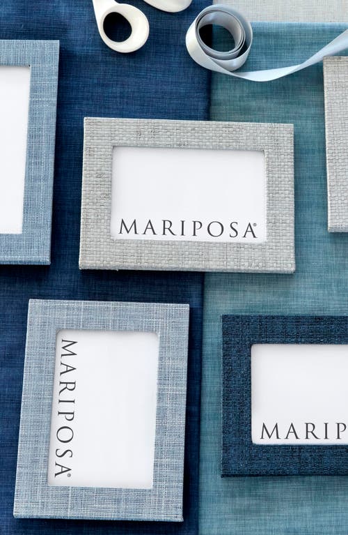 Mariposa Faux Grasscloth Picture Frame In Blue