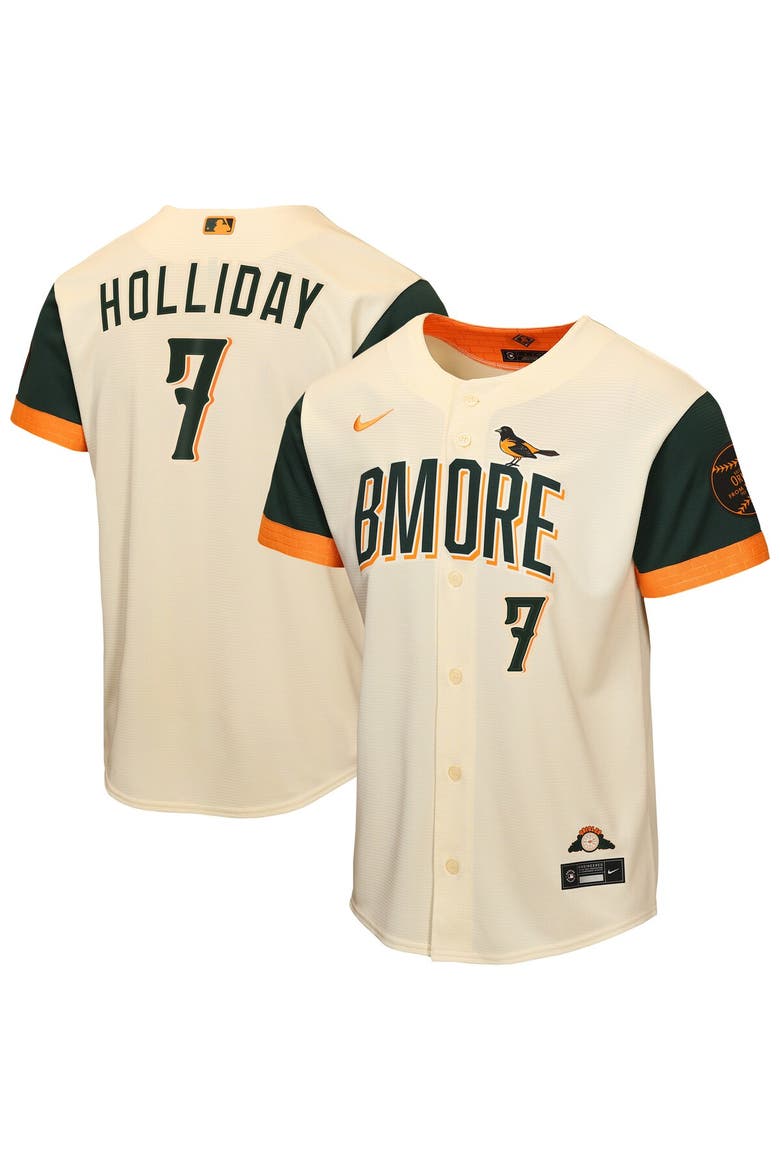 Youth Nike Jackson Holliday Cream Baltimore Orioles 2026 City Connect Stadium Jersey, Main, color, Cream