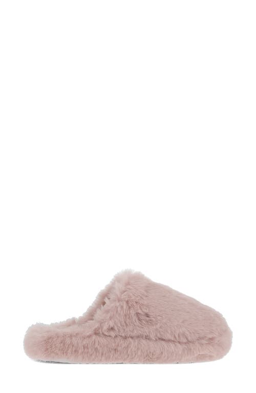 Mia Sled Faux Fur Slipper In Pink