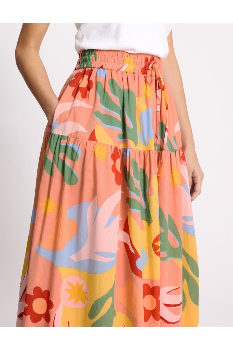 Tropique Print Maxi Skirt, Alternate, color, Pink