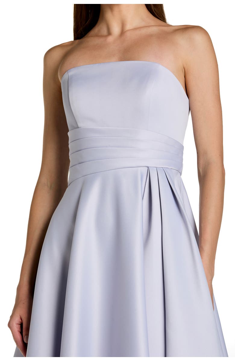 Mac Duggal Satin Strapless A Line Ballgown, Alternate, color, Periwinkle