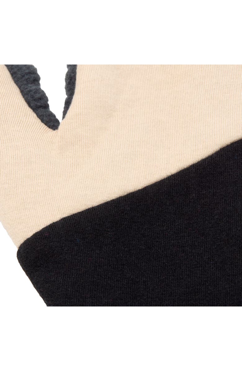 Feelgoodz Women
s Artisan Crafted Fleece Lined Color Block Fingerless Gloves, Alternate, color, Sesame